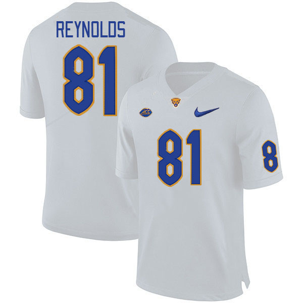 Men #81 Daejon Reynolds Pitt Panthers College Football Jerseys Stitched Sale-White